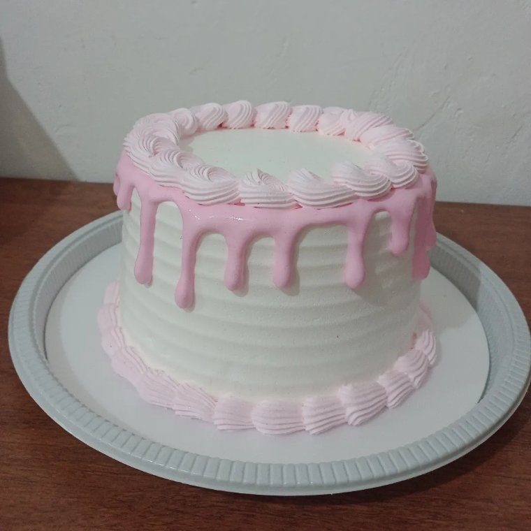 Bolo decorado rosa da Dona Cotta